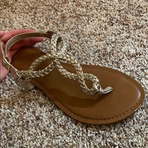 Merona Gold Flat Sandals